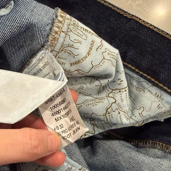 Ariat Men's Indigo Straight Leg Jeans 38x34 - Picture 6 of 7